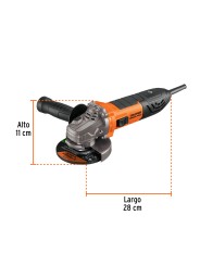 Esmeriladora angular 4-1/2", 950W, TRUPER ERGO PRO