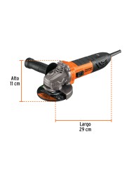 Esmeriladora angular 4-1/2", 850W, TRUPER ERGO PRO