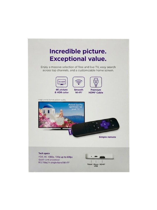 ROKU PREMIERE 3920RW REPRODUCTOR STREAMING DE ENTRETENIMIENTO 4K Y HDR