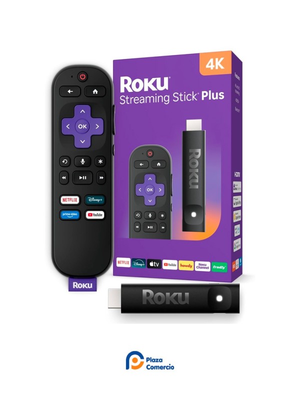 Roku Streaming Stick Plus 4K con Control de Voz Plaza Comercio