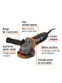 Esmeriladora angular 4-1/2", 750W, TRUPER ERGO PRO