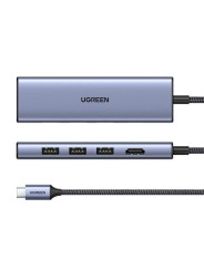 Hub Adaptador USB-C 5 en 1 UGREEN – HDMI 4K, Power Delivery 100W y USB 3.0
