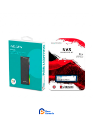 Kit SSD Kingston 2TB NV3 + Gabinete ADATA EC700G RGB Externo | Plaza Comercio