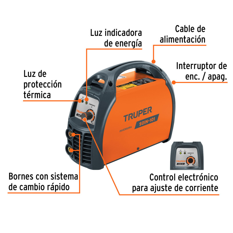 Soldadora inversora 100A, 127V, TRUPER