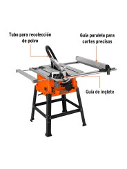 Sierra de mesa 10", 2-1/2 HP (1900 W), con base, Truper