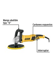 Pulidora velocidad variable 7" 1200W, c/accesorios, PRETUL