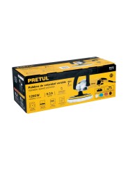 Pulidora velocidad variable 7" 1200W, c/accesorios, PRETUL