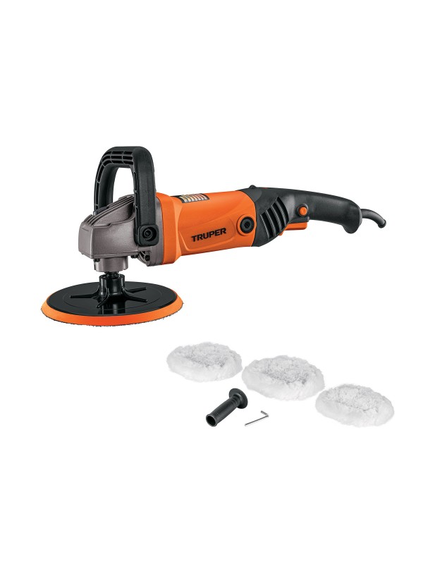 Pulidora velocidad variable 7", 1200W, TRUPER PRO