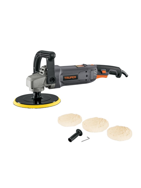 Pulidora velocidad variable 7", 1200W, TRUPER INDUSTRIAL