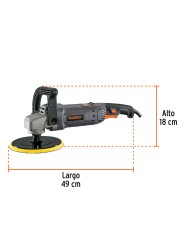 Pulidora velocidad variable 7", 1200W, TRUPER INDUSTRIAL
