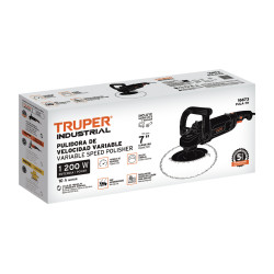 Pulidora velocidad variable 7", 1200W, TRUPER INDUSTRIAL