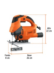 Sierra caladora 750W 5.9 A vel. variable, TRUPER PRO