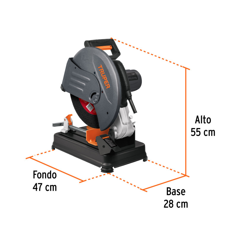 Tronzadora / cortadora de metales 14", 2200 W