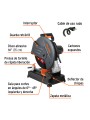 Tronzadora / cortadora de metales 14", 2200 W