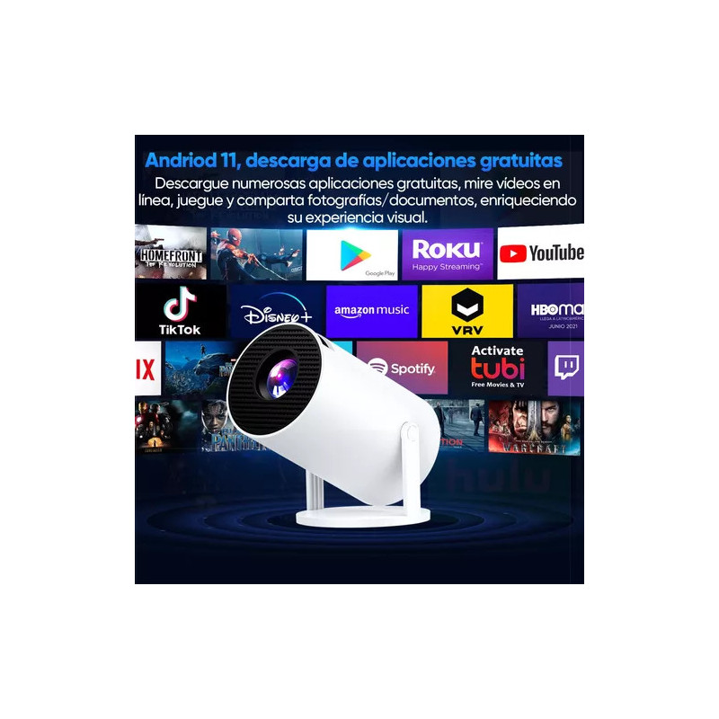 Proyector Profesional 4k Android 8000lm Led 1080p Hy300 Pro