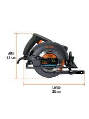 Sierra circular 7-1/4", 1800W, TRUPER INDUSTRIAL