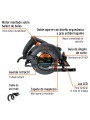 Sierra circular 7-1/4", 1800W, TRUPER INDUSTRIAL