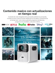 Wanbo Proyector Mozart 1 Nativa 1080P, 4K FHD, Android 9.0 900 ANSI, Dual Wi-Fi de 2,4GHz 5GHz, Bluetooth 5.0 con Control Remoto