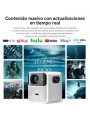 Wanbo Proyector Mozart 1 Nativa 1080P, 4K FHD, Android 9.0 900 ANSI, Dual Wi-Fi de 2,4GHz 5GHz, Bluetooth 5.0 con Control Remoto