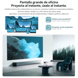 Wanbo Proyector Mozart 1 Nativa 1080P, 4K FHD, Android 9.0 900 ANSI, Dual Wi-Fi de 2,4GHz 5GHz, Bluetooth 5.0 con Control Remoto