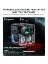Wanbo Proyector Mozart 1 Nativa 1080P, 4K FHD, Android 9.0 900 ANSI, Dual Wi-Fi de 2,4GHz 5GHz, Bluetooth 5.0 con Control Remoto