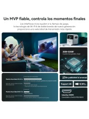 Wanbo Proyector Mozart 1 Nativa 1080P, 4K FHD, Android 9.0 900 ANSI, Dual Wi-Fi de 2,4GHz 5GHz, Bluetooth 5.0 con Control Remoto
