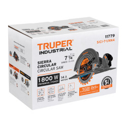 Sierra circular 7-1/4", 1800W, TRUPER INDUSTRIAL