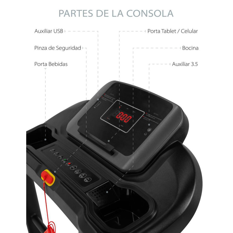 Caminadora semiprofesional x80alt plegable
