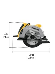 Sierra circular 7-1/4", 1200W, PRETUL