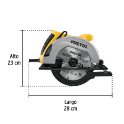 Sierra circular 7-1/4", 1200W, PRETUL
