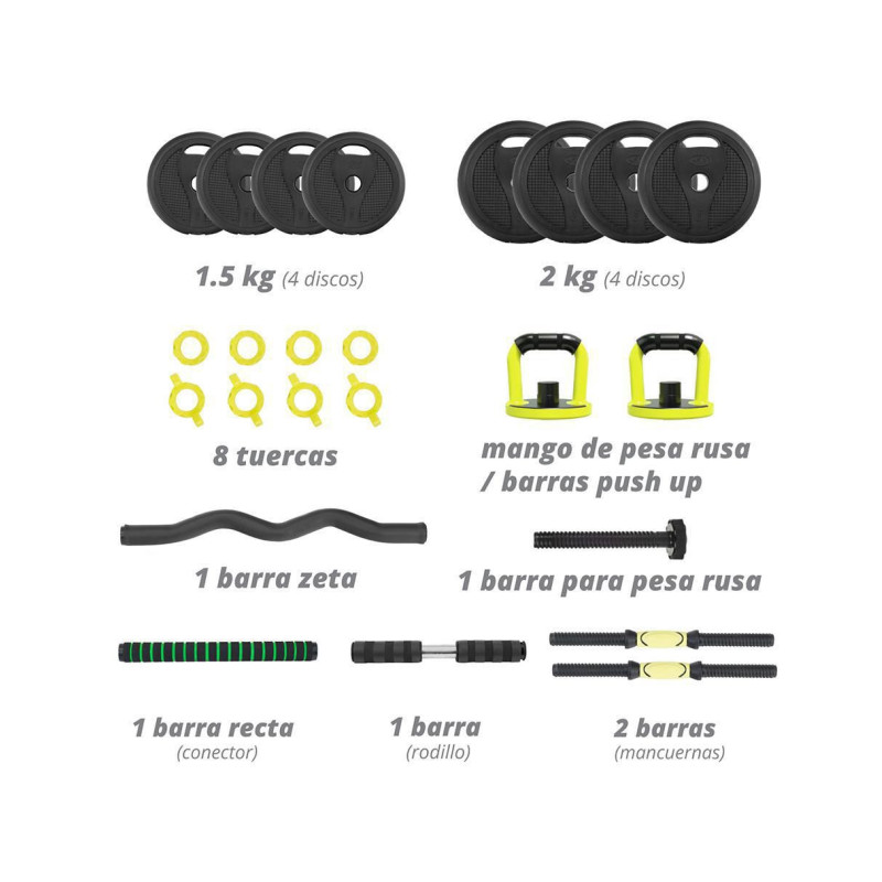 Set mancuernas de peso fijo