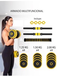 Set mancuernas de peso variable 20 kg 2 piezas