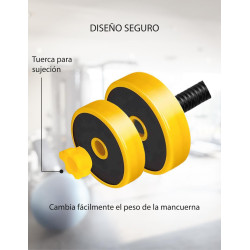 Set mancuernas de peso variable 20 kg 2 piezas