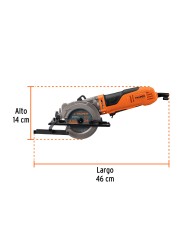Sierra circular compacta 4-1/2", 750W, TRUPER PRO