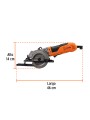 Sierra circular compacta 4-1/2", 750W, TRUPER PRO