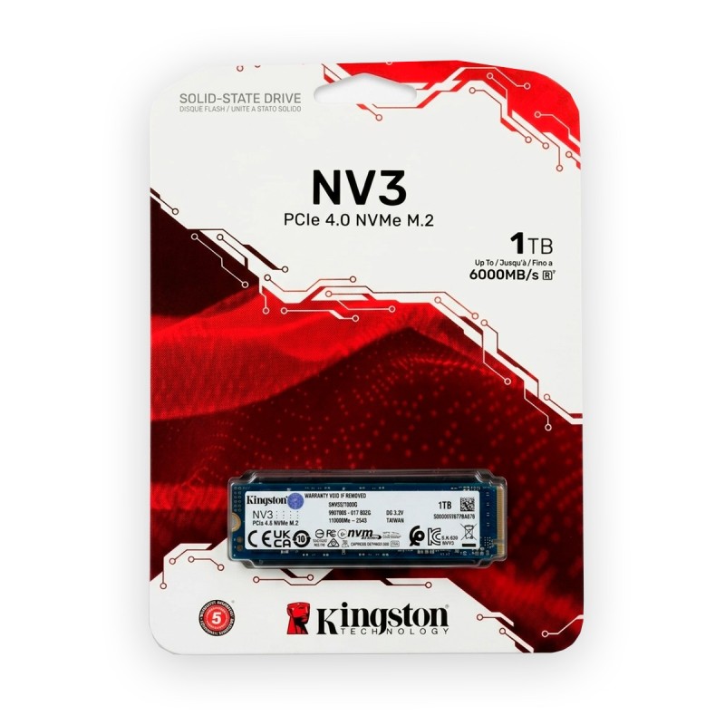 Disco Sólido Kingston Nv3 1tb M.2 Pcie 4.0 Nvme M.2