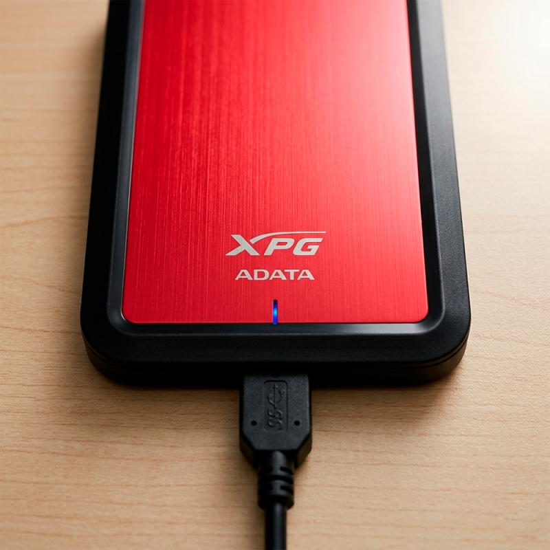 Gabinete Disco Duro 2.5 Adata Ex500 Usb 3.1 Ssd Hdd Rojo