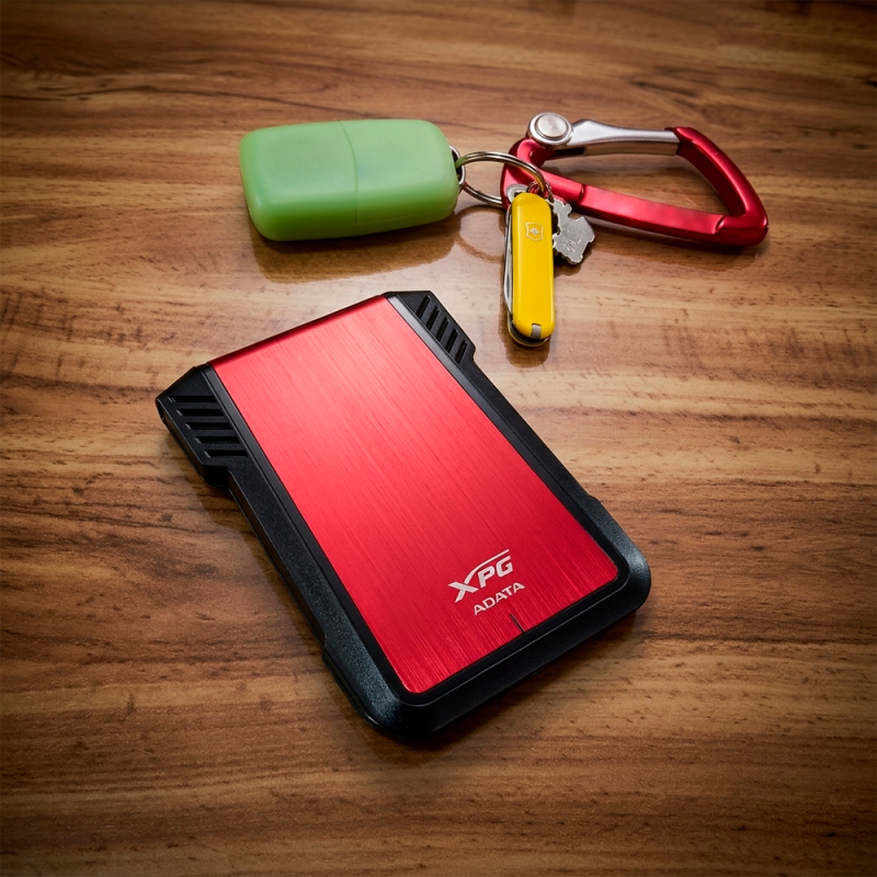 Gabinete Disco Duro 2.5 Adata Ex500 Usb 3.1 Ssd Hdd Rojo