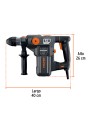 Rotomartillo SDS Plus 5 Joules, 1500W, TRUPER INDUSTRIAL
