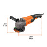 Esmeriladora angular 4-1/2", 1300W, TRUPER PRO
