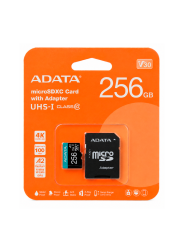 ADATA MICROSD 256GB CLASS10 Premier Pro V30 RETAIL A2 AUSDX256GUI3V30SA2-RA1