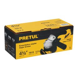 Esmeriladora angular 4-1/2", 700W, PRETUL