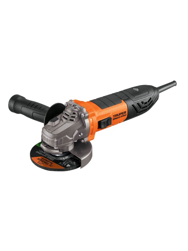 Esmeriladora angular 4-1/2", 1100W, TRUPER ERGO PRO